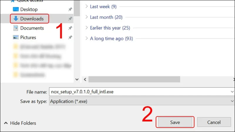 Lưu file cài đặt