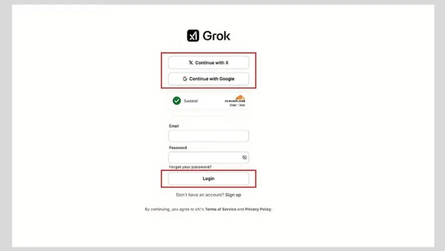 Nhấn Login