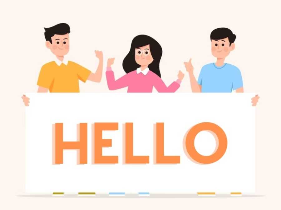 Hình nền PowerPoint Hello 4