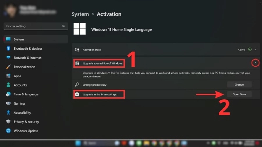 active win 11 8