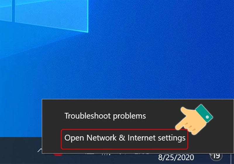 check IP máy tính từ thanh Taskbar b2