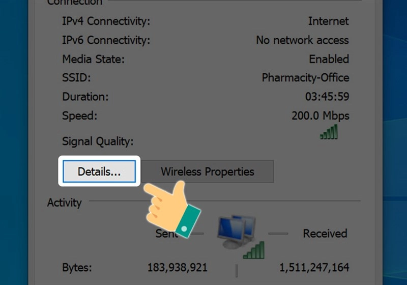 check IP máy tính từ thanh Taskbar b5