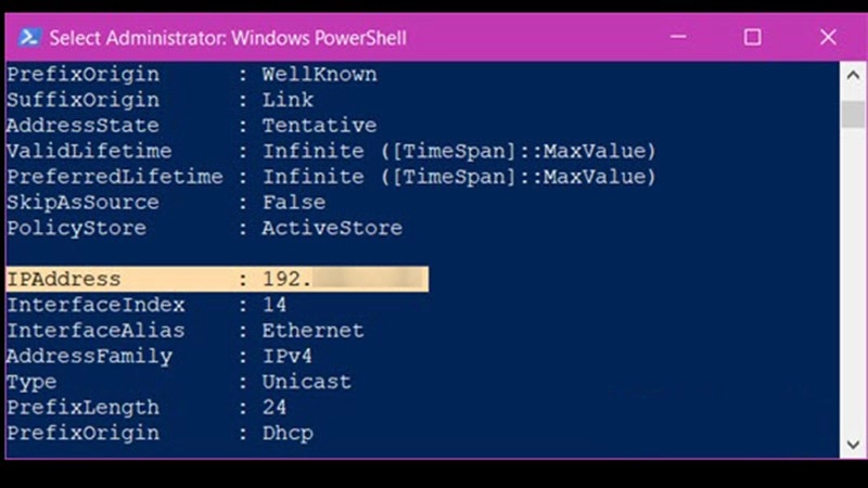 check IP bằng Powershell b3