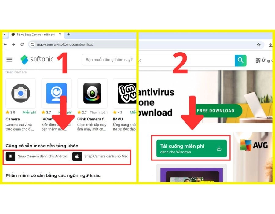 Nhấn Download Snap Camera để tải file cài đặt.