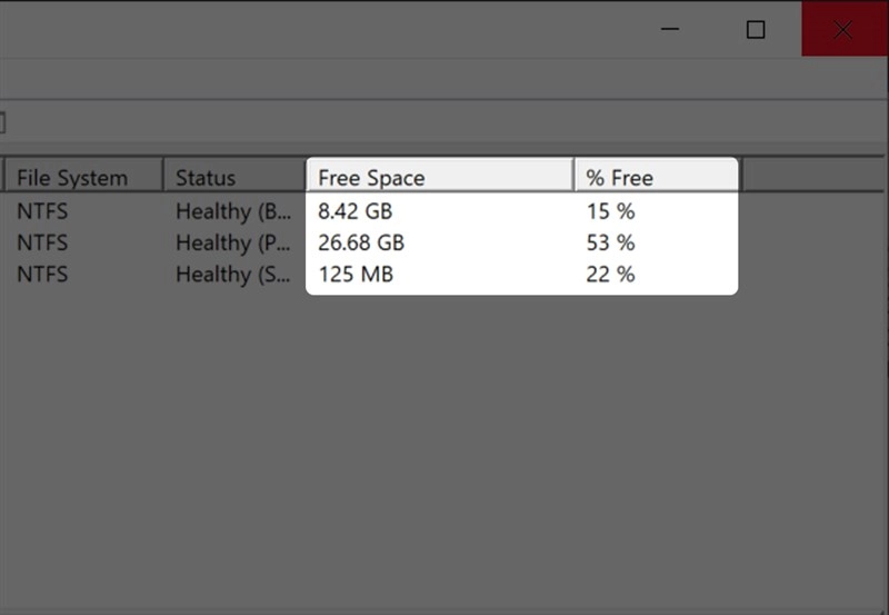 Kiểm tra trong Disk Management (Quản lý ổ đĩa) Kiểm tra trong Disk Management (Quản lý ổ đĩa)