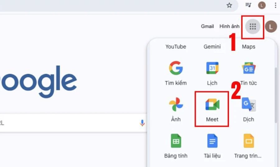 Tạo sự kiện mới. Mở Google Calendar, nhấn Create