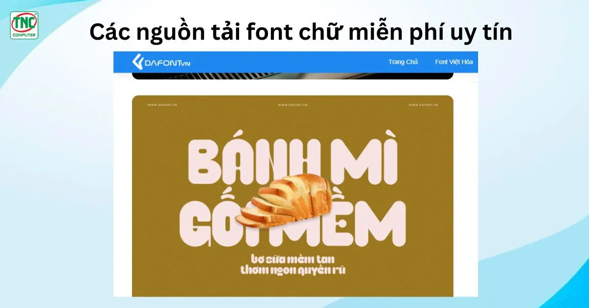 Nguồn tải font chữ miễn phí