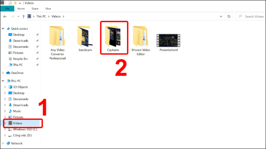 Xem lại video đã quay