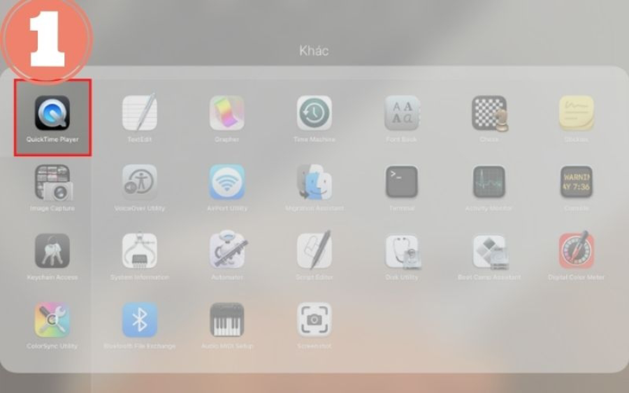 Mở QuickTime Player