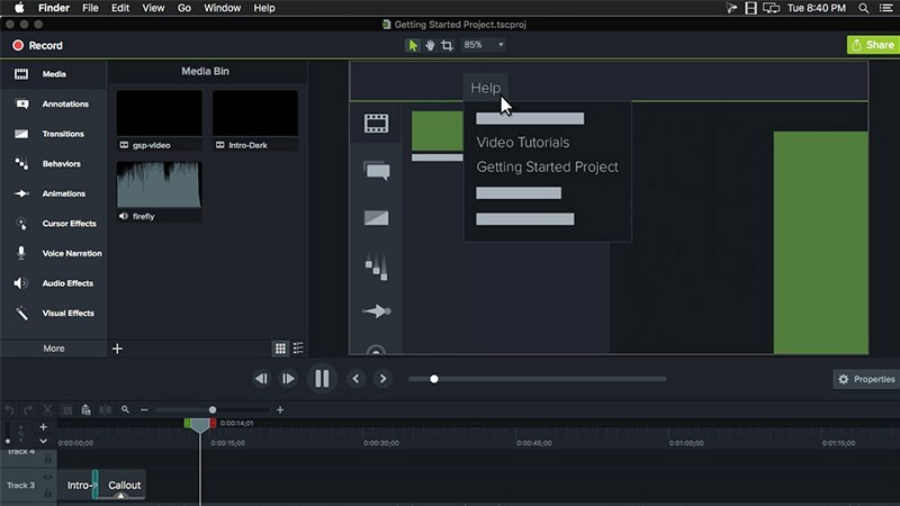 Quay màn hình máy tính bằng phần mềm Camtasia Studio