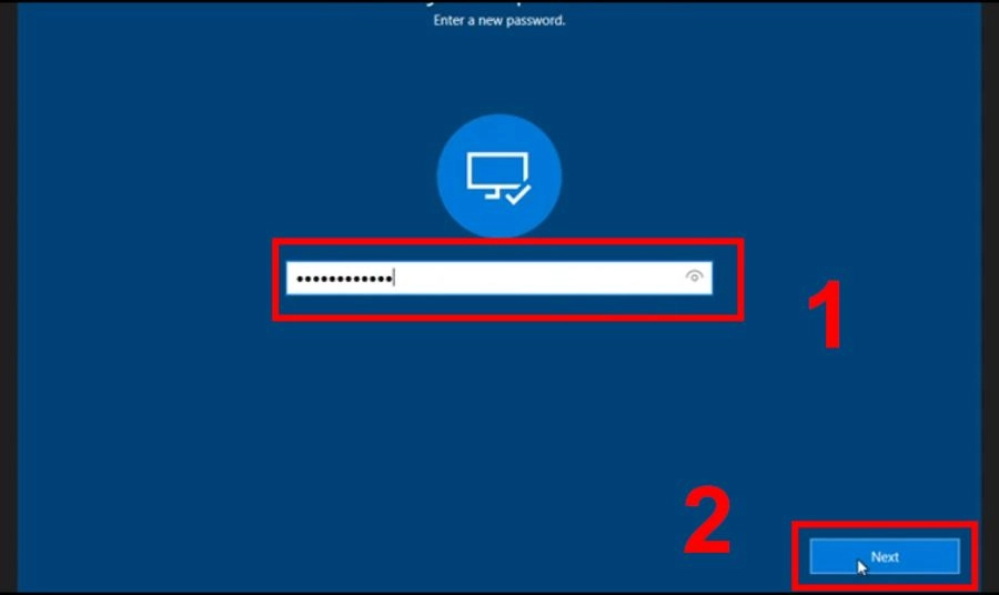 Sử dụng mật khẩu vừa tạo để đăng nhập vào máy tính.
