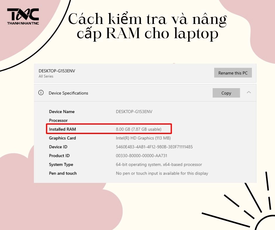 nâng cấp ram laptop