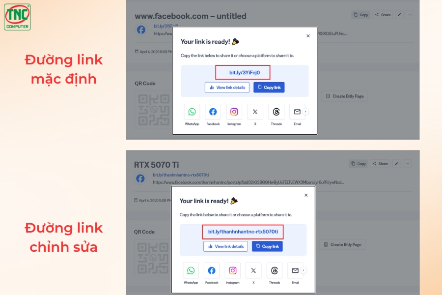 rút gọn link