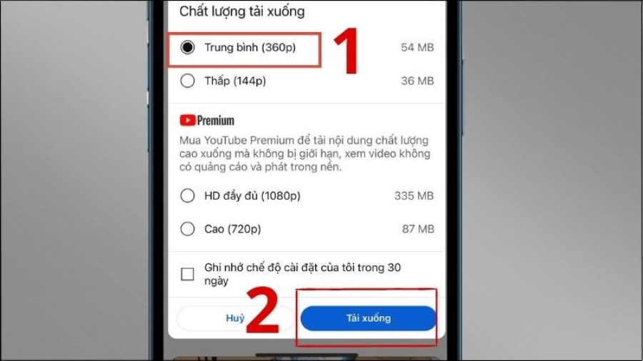Chọn chất lượng video phù hợp với nhu cầu