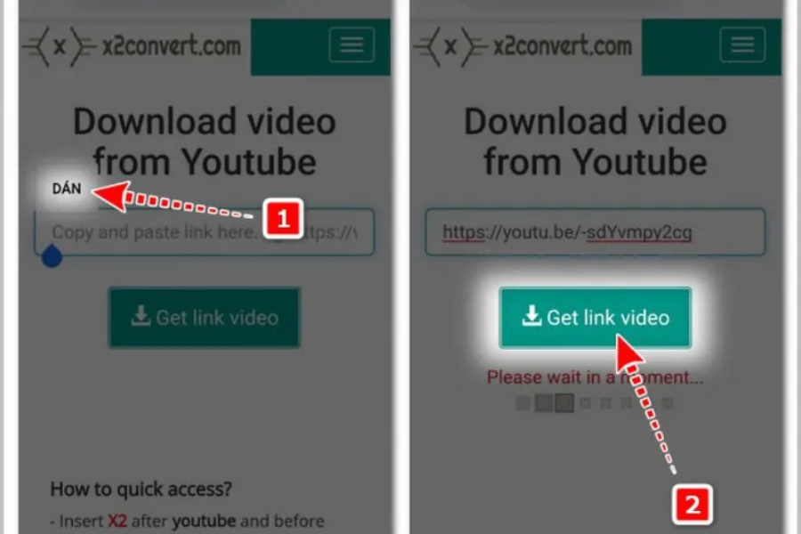 Tải video YouTube về điện thoại, máy tính bằng x2convert.com
