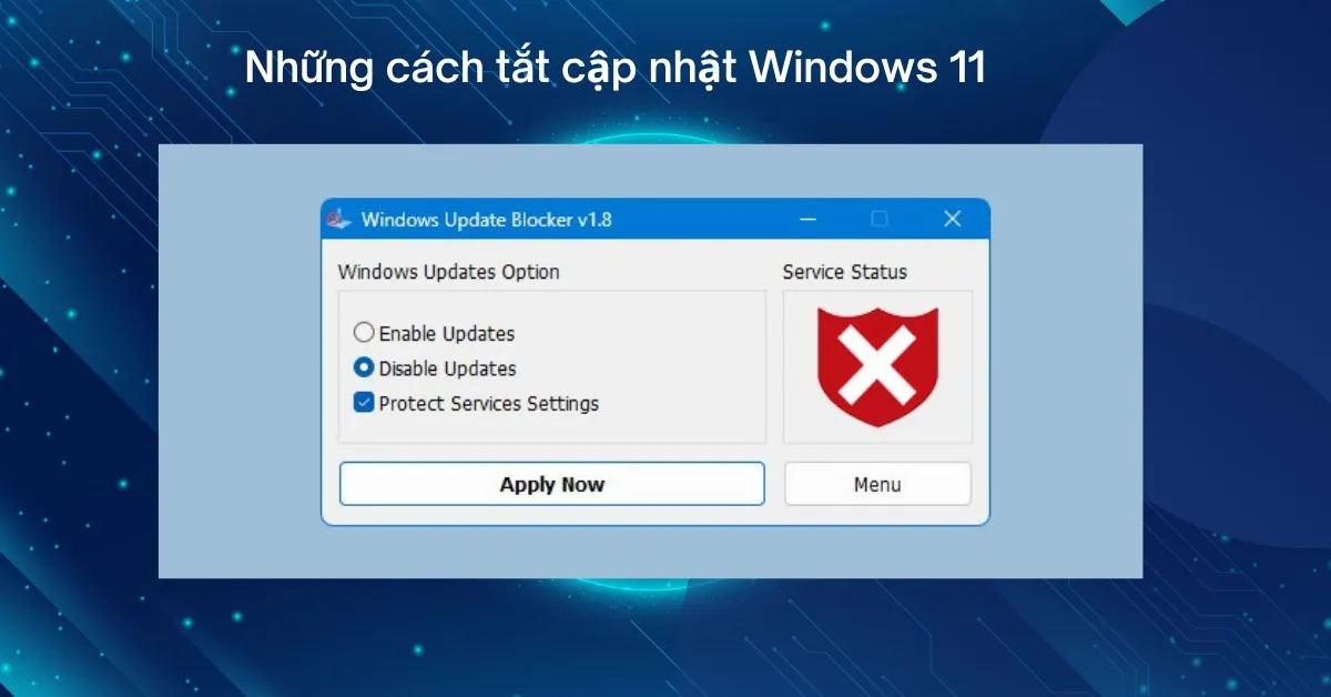 tắt window update win 11