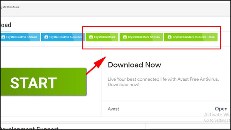 Truy cập trang chủ CrystalMark.info để tải phiên bản mới nhất