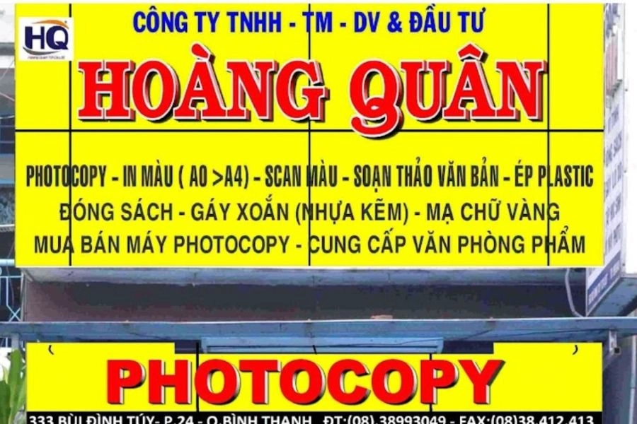 địa chỉ các tiệm photocopy gần đây tại quận bình thạnh