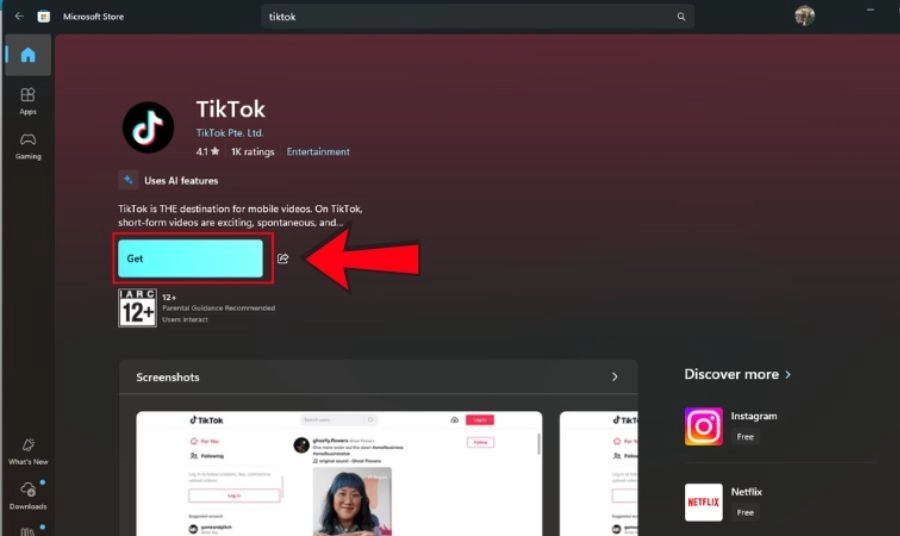 Sau khi cài đặt xong, mở ứng dụng và đăng nhập hoặc đăng ký tài khoản TikTok
