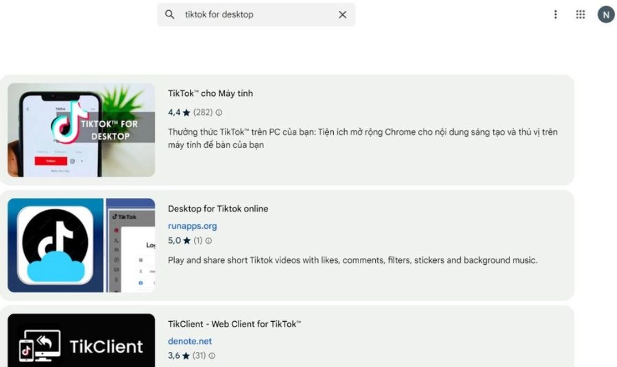 Tìm extension hỗ trợ TikTok