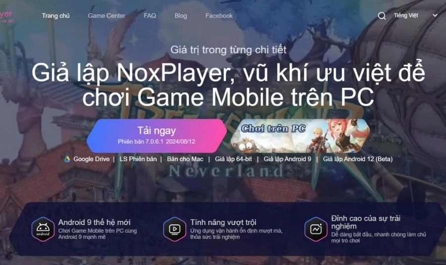 Mở giả lập, đăng nhập tài khoản Google