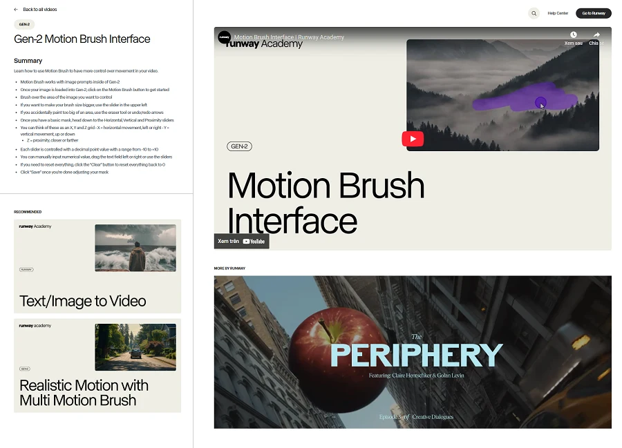 Runway Gen‑2 Motion Brush
