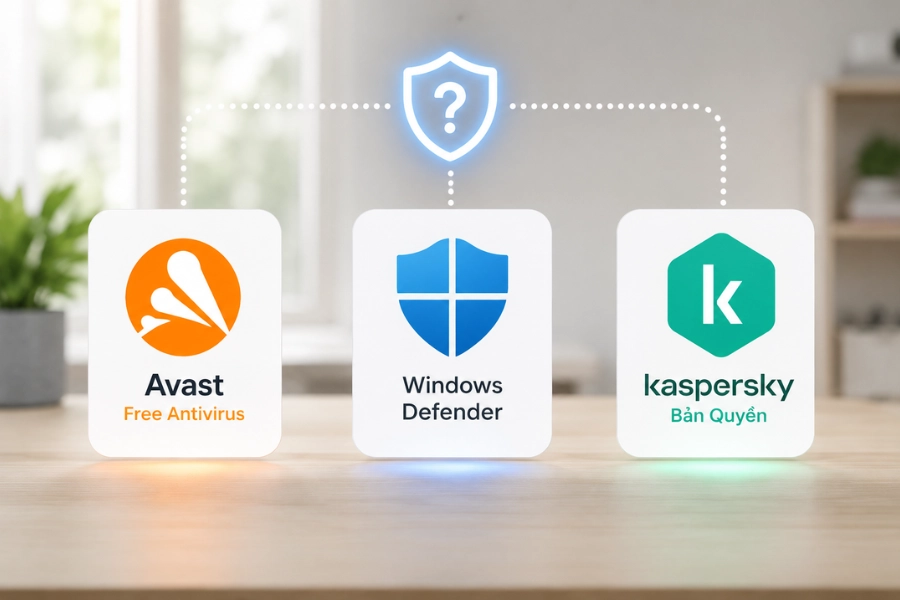 So sánh Avast Free, Windows Defender Kaspersky So sánh Avast Free, Windows Defender Kaspersky
