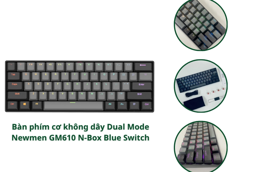 Bàn phím cơ không dây Newmen GM610 