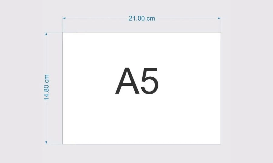 Khổ giấy A5 – Nhỏ gọn, tiết kiệm