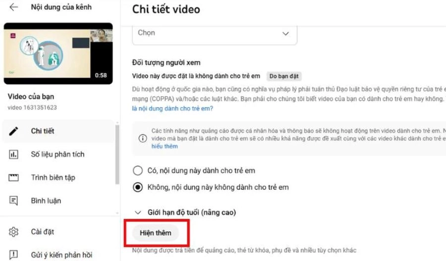 cách bật bình luận Youtube trên máy tính