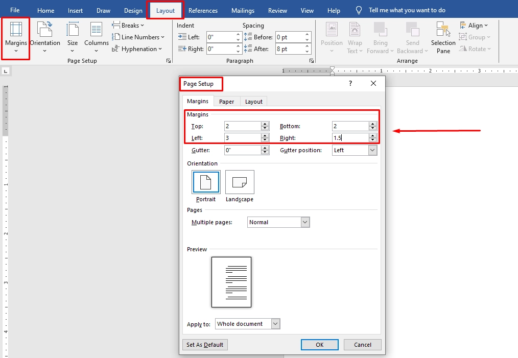 Tùy chỉnh lề chi tiết với Options (Custom Margins) Tùy chỉnh lề chi tiết với Options (Custom Margins)