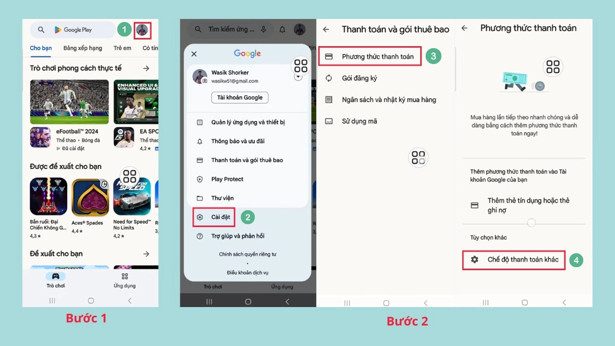 Cách chuyển vùng CH Play trên điện thoại Android Cách chuyển vùng CH Play trên điện thoại Android