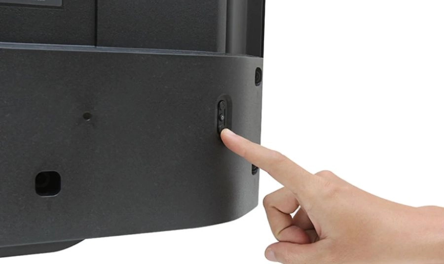 Mở tivi Toshiba bằng nút cứng trên tivi