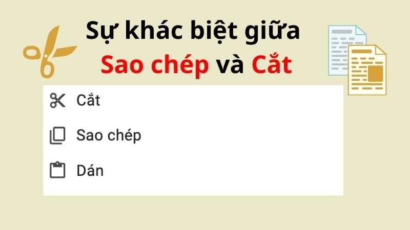 Phân biệt giữa sao chép và cắt trên máy tính Phân biệt giữa sao chép và cắt trên máy tính
