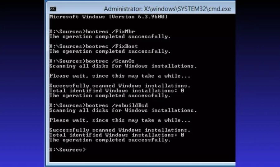 Xây dựng lại hoàn toàn cấu hình Boot Configuration Data (Rebuild BCD) Xây dựng lại hoàn toàn cấu hình Boot Configuration Data (Rebuild BCD)