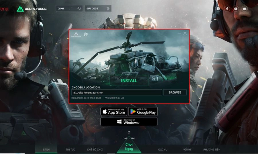Tải launcher Delta Force