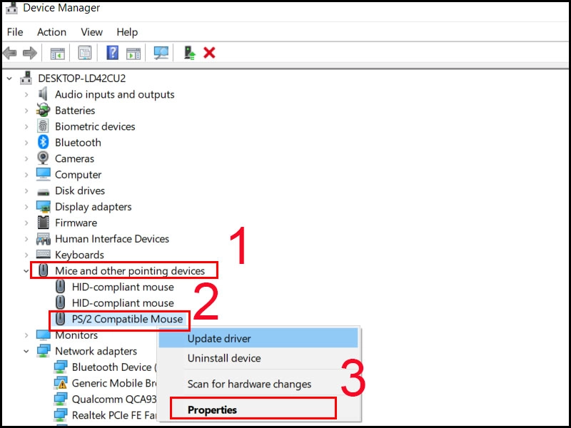 Chọn thiết bị cần cập nhật trình điều khiển. Trong cửa sổ Device Manager