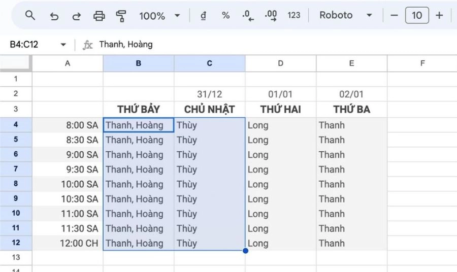 Nhập và sắp xếp dữ liệu