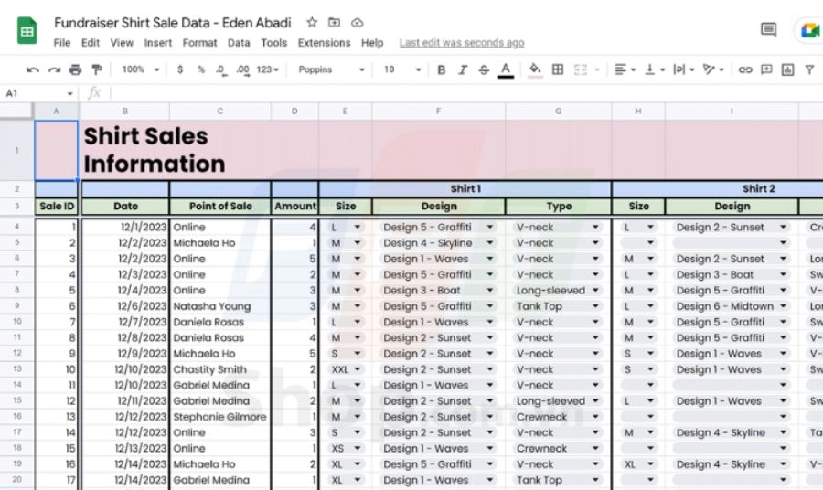 Mẹo giúp làm việc với bảng trong Google Sheets hiệu quả hơn