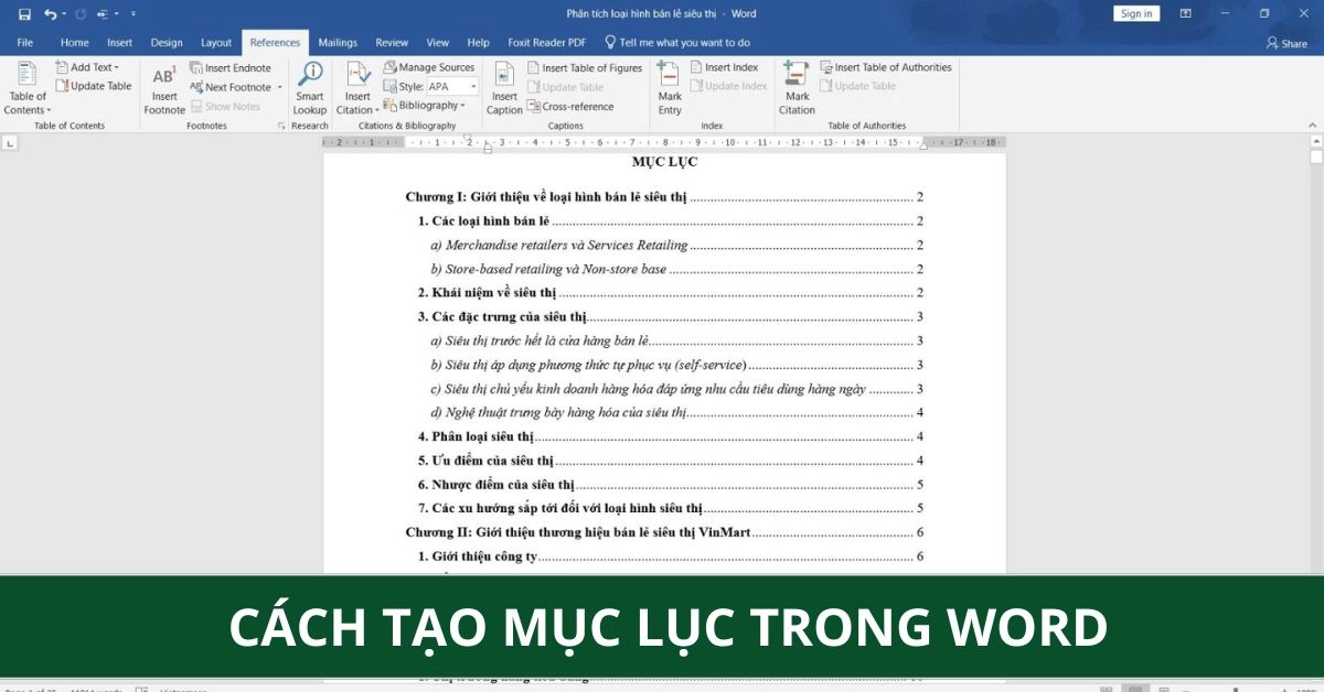Cách Tạo Mục Lục Trong Word Tự Động, Nhanh Chóng Nhất 2026