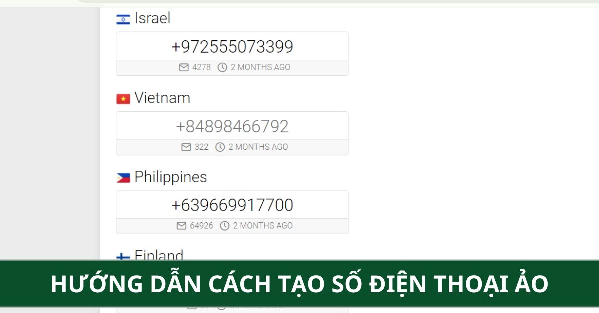 Hướng Dẫn Cách Tạo Số Điện Thoại Ảo Việt Nam Và Quốc Tế Miễn Phí 2026