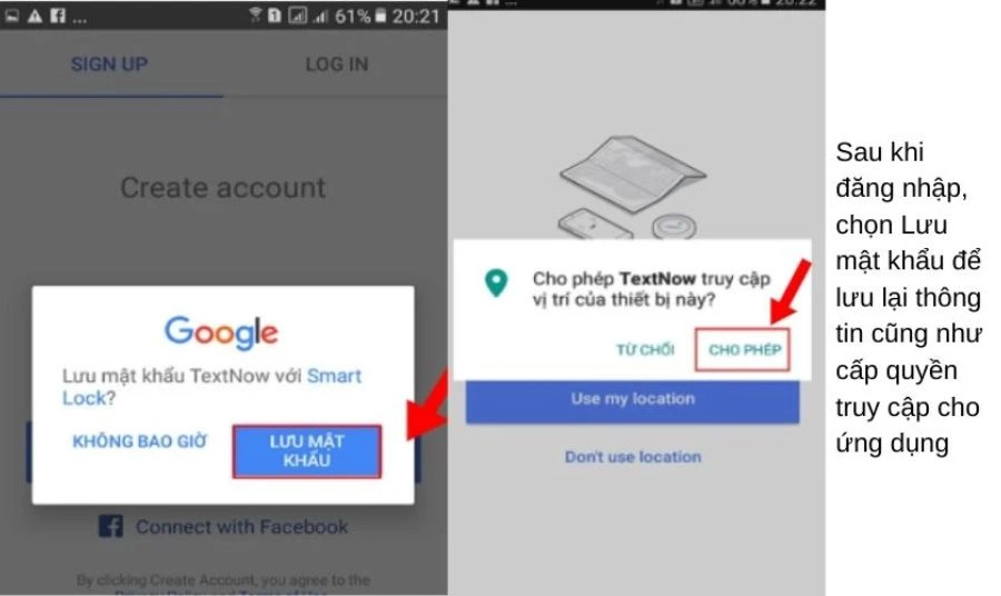 Khởi động ứng dụng, tại giao diện chào mừng chọn Get a free phone number Khởi động ứng dụng, tại giao diện chào mừng chọn Get a free phone number