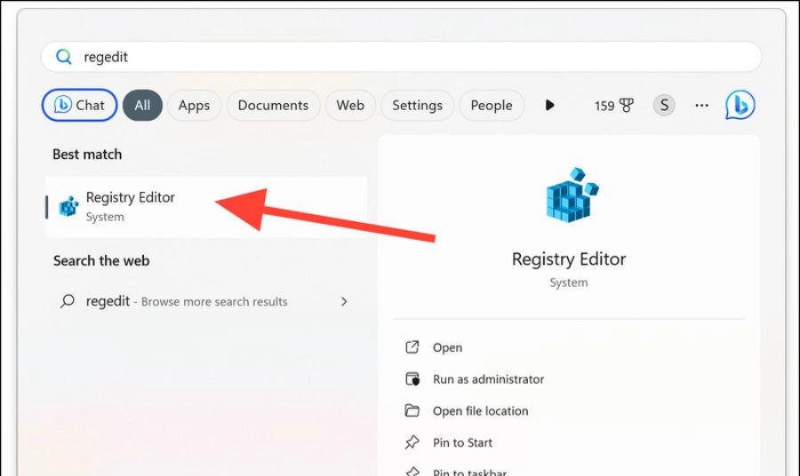 Tắt bằng Registry Editor (bắt buộc với Windows 11 Home)