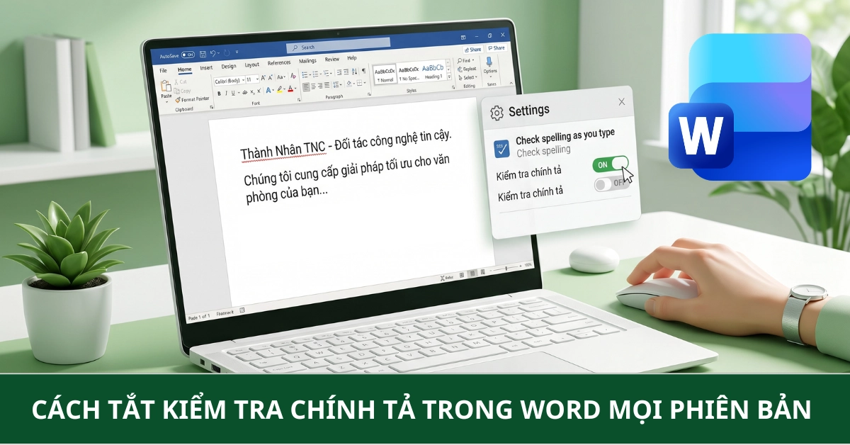 Cách tắt kiểm tra chính tả trong Word mọi phiên bản cập nhật 2026