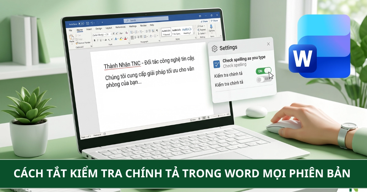 Cách tắt kiểm tra chính tả trong Word mọi phiên bản cập nhật 2026