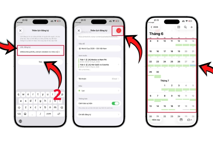 Hướng dẫn cách thêm lịch World Cup vào điện thoại iPhone (iOS)