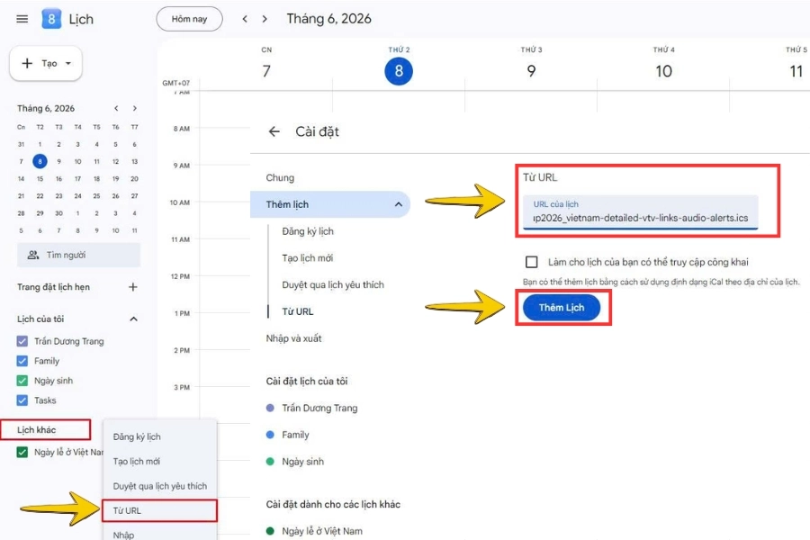 Hướng dẫn cách thêm lịch World Cup vào điện thoại Android