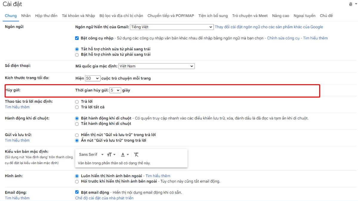 Trong menu cài đặt nhanh, chọn Xem tất cả tùy chọn cài đặt