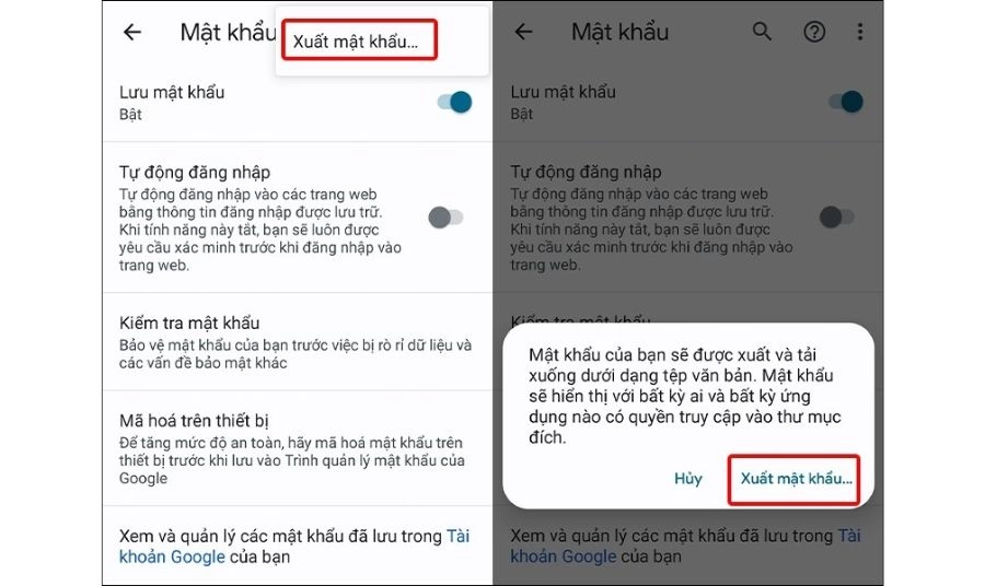 Cách xuất mật khẩu Google đã lưu Cách xuất mật khẩu Google đã lưu