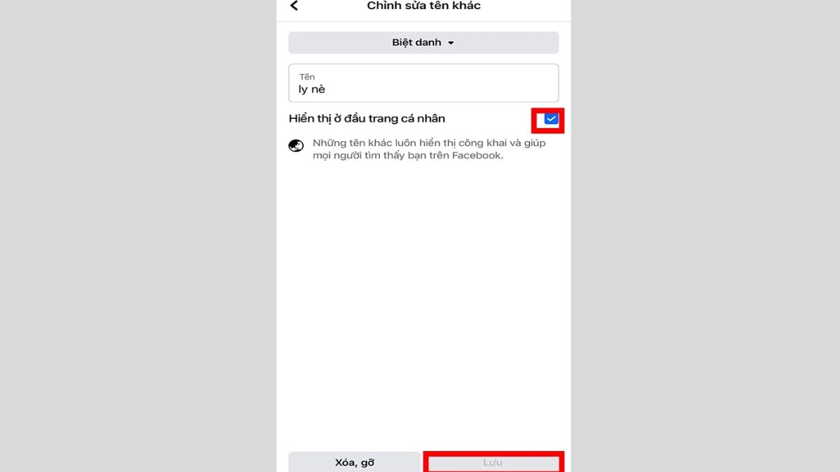 Xác nhận xóa dấu hiệu Nhấn vào biểu tượng bút chì